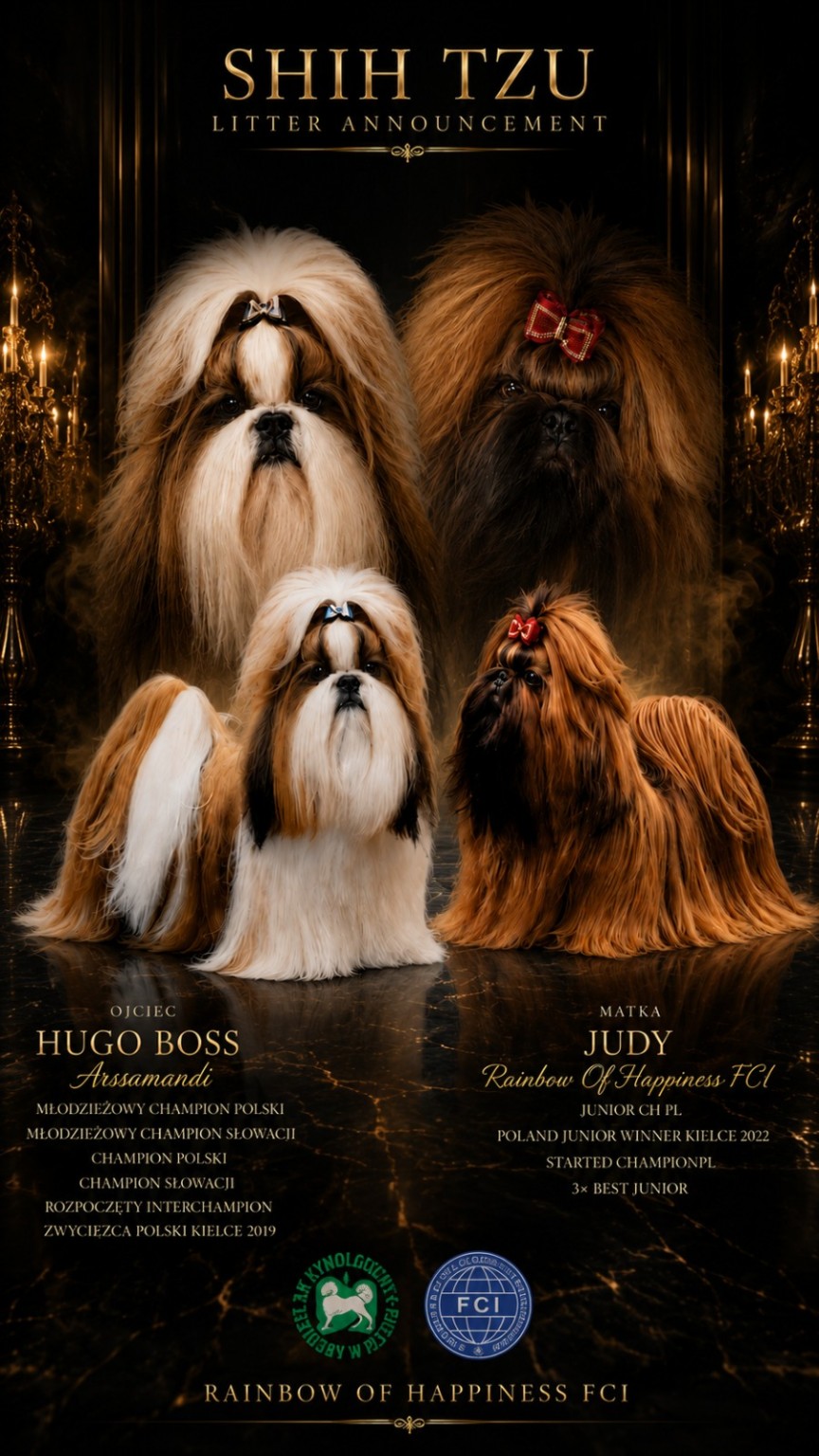Rodzice miotu M: JUDY Rainbow Of Happiness FCI i HUGO BOSS Arssamandi